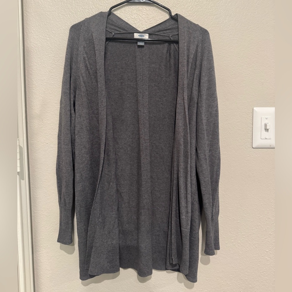 Old Navy Charcoal Open-Front Cardigan